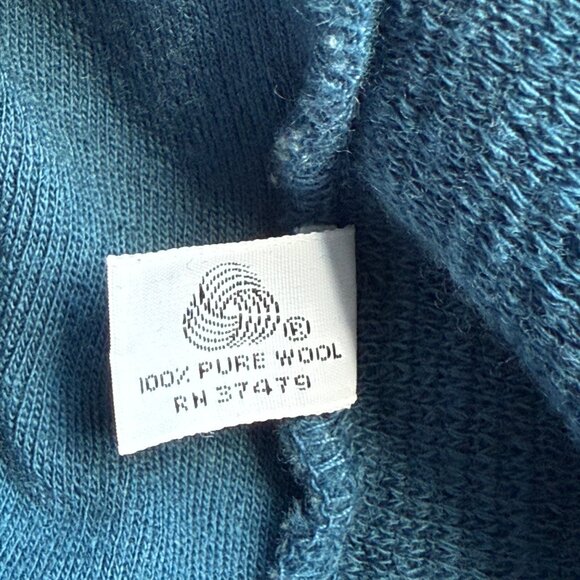 St. Croix Shop Blue Wool Cardigan Sweater Button Front Vintage Mens Size Large - Picture 8 of 8